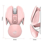 HXSJ T37 Souris silencieuse sans fil 2,4 GHz, 1600 dpi, 3 modes réglables, T37 Rose