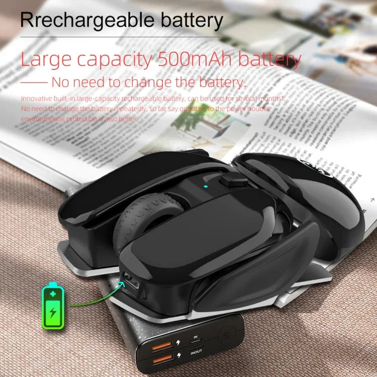 HXSJ T37 Souris silencieuse sans fil 2,4 GHz, 1600 dpi, 3 modes réglables, T37 Rose