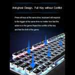 AULA F2088 Clavier de jeu filaire USB à 108 touches avec rétroéclairage mixte, interrupteurs mécaniques bleus et bouton en métal, interrupteurs bleus, noir