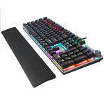 AULA F2088 Clavier de jeu filaire USB à 108 touches avec rétroéclairage mixte, interrupteurs mécaniques bleus et bouton en métal, interrupteurs bleus, noir