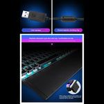AULA F2088 Clavier de jeu filaire USB à 108 touches avec rétroéclairage mixte, interrupteurs mécaniques bleus et bouton en métal, interrupteurs bleus, noir