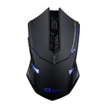 Souris Gamer Sans Fil Mute ET X-08 7 Touches 2400DPI 2.4G avec Récepteur USB et Rétroéclairage Coloré