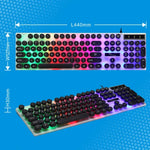 Chasing Leopard G21 Clavier filaire étanche avec 104 touches USB, capuchons de touches ronds flottants, style punk, rétroéclairage coloré, sensation mécanique, longueur : 1,3 m
