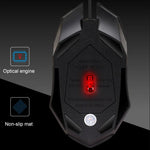 Souris de jeu optique filaire Chasing Leopard K2 USB avec rétroéclairage LED 1600 DPI et trois vitesses réglables, longueur: 1,3 m, K2