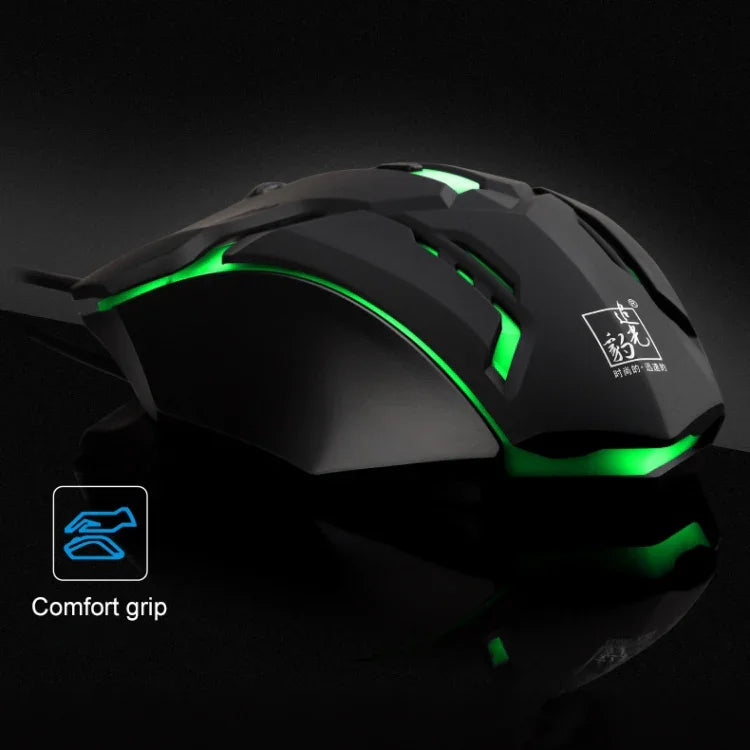 Souris de jeu optique filaire Chasing Leopard K2 USB avec rétroéclairage LED 1600 DPI et trois vitesses réglables, longueur: 1,3 m, K2