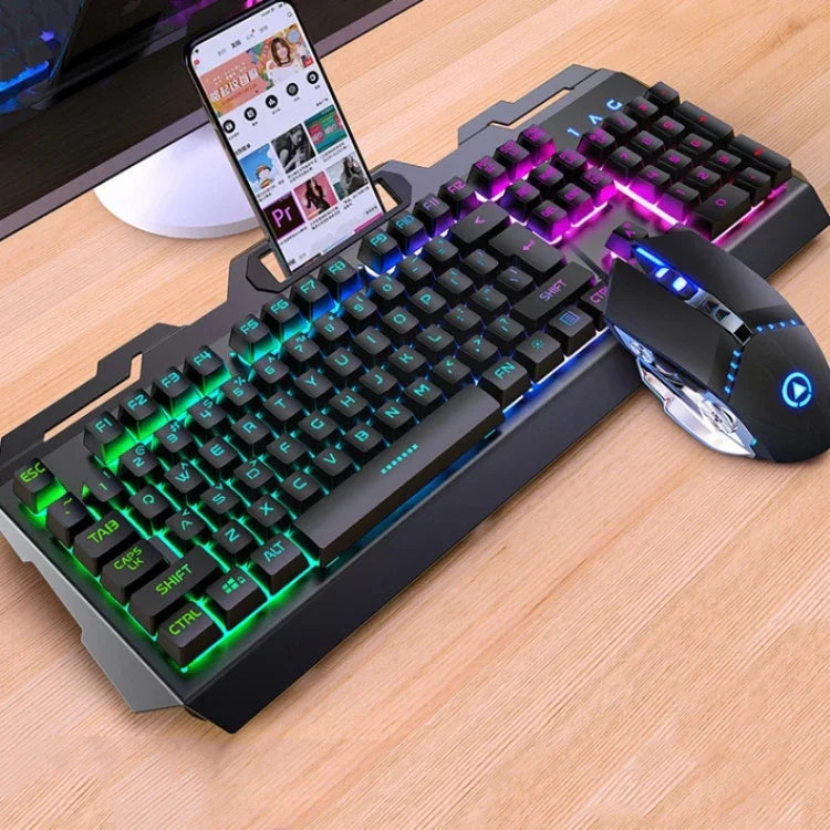 Ensemble Clavier Souris Gaming YINDIAO V2 Silencieux Sensation Mécanique