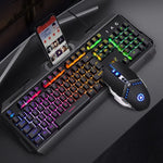 Ensemble Clavier Souris Gaming YINDIAO V2 Silencieux Sensation Mécanique