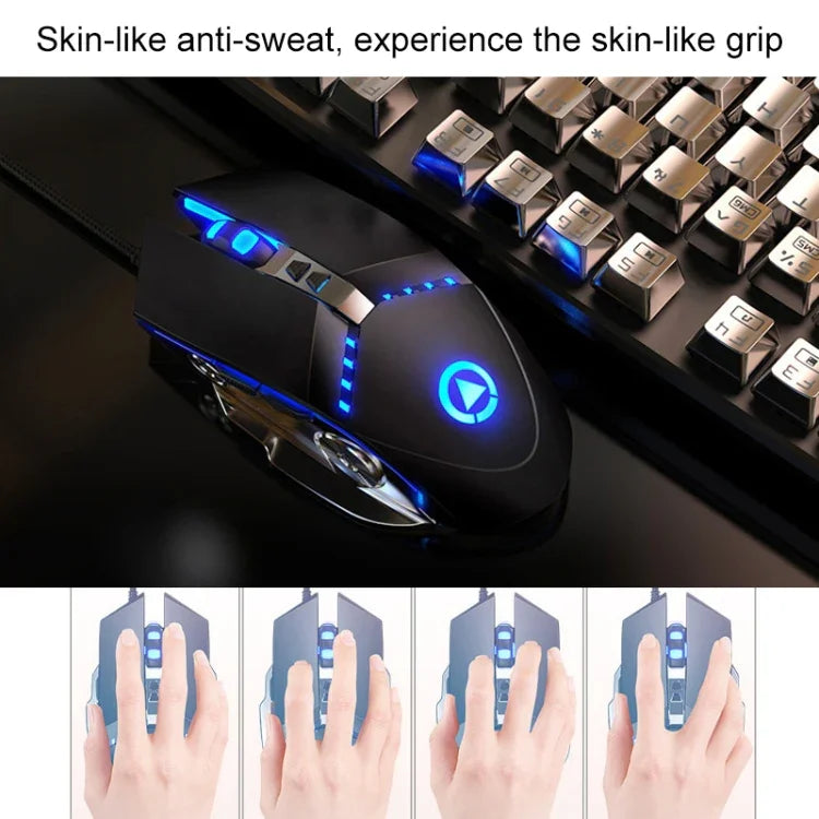 Ensemble Clavier Souris Gaming YINDIAO V2 Silencieux Sensation Mécanique