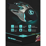 Souris de jeu filaire optique iMICE V5 USB 7 boutons 4000 DPI avec rétroéclairage coloré pour ordinateur PC portable, V5 (blanc)