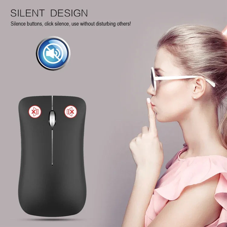 HXSJ T23 Bluetooth 5.0 + Bluetooth 3.0 + 2.4 GHz Sans Fil Trois Modes 4 Boutons 1600 DPI Réglable Ergonomique Souris Optique, T23 Noir