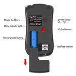 HXSJ T23 Bluetooth 5.0 + Bluetooth 3.0 + 2.4 GHz Sans Fil Trois Modes 4 Boutons 1600 DPI Réglable Ergonomique Souris Optique, T23 Noir