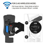 HXSJ T23 Bluetooth 5.0 + Bluetooth 3.0 + 2.4 GHz Sans Fil Trois Modes 4 Boutons 1600 DPI Réglable Ergonomique Souris Optique, T23 Noir
