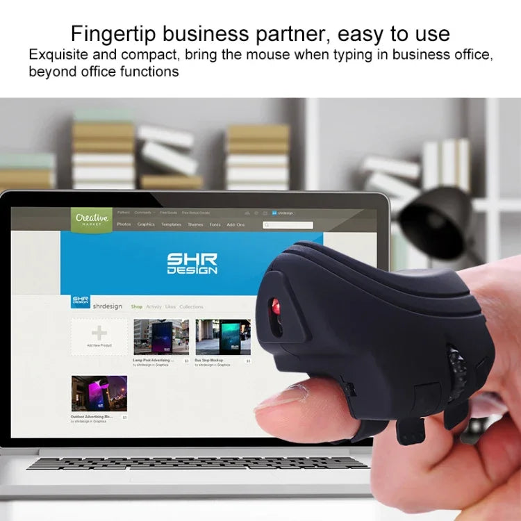 Souris GM306DM Bluetooth + 2,4 GHz double mode sans fil rechargeable à anneau de doigt
