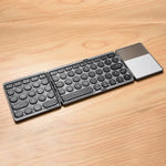 Clavier Bluetooth sans fil pliable et rechargeable GK408 avec pavé tactile, compatible Android / iOS / Windows