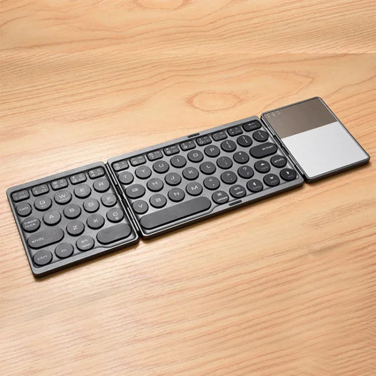 Clavier Bluetooth sans fil pliable et rechargeable GK408 avec pavé tactile, compatible Android / iOS / Windows