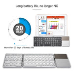 Clavier Bluetooth sans fil pliable et rechargeable GK408 avec pavé tactile, compatible Android / iOS / Windows