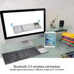 Clavier Bluetooth sans fil pliable et rechargeable GK408 avec pavé tactile, compatible Android / iOS / Windows