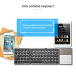 Clavier Bluetooth sans fil pliable et rechargeable GK408 avec pavé tactile, compatible Android / iOS / Windows