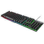 Clavier de jeu filaire USB à capuchons flottants et rétroéclairage lumineux iMICE AK-600, rétroéclairage lumineux (noir)