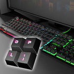 Clavier de jeu filaire USB à capuchons flottants et rétroéclairage lumineux iMICE AK-600, rétroéclairage lumineux (noir)