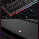 Clavier de jeu filaire USB à capuchons flottants et rétroéclairage lumineux iMICE AK-600, rétroéclairage lumineux (noir)