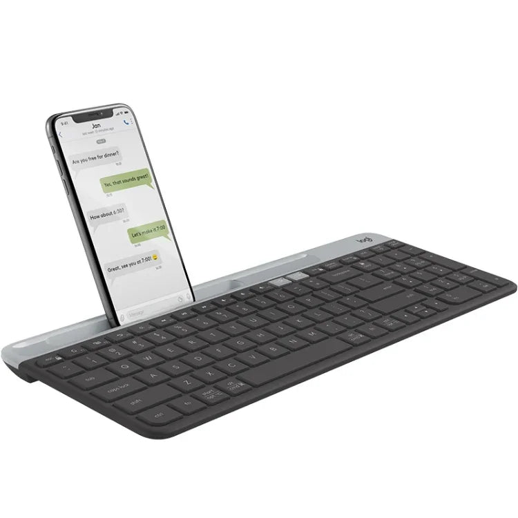 Clavier sans fil multi-appareil Logitech K580 Double modes fin et léger avec support pour téléphone
