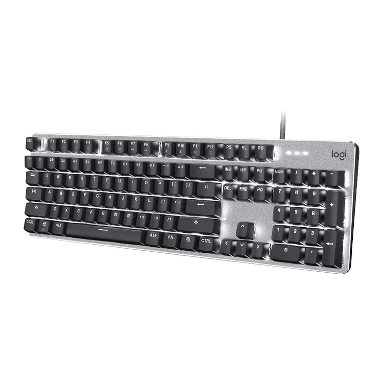 Clavier filaire mécanique rétroéclairé Logitech K845 CHERRY Blue Axis, longueur du câble : 1,8 m, CHERRY Blue Axis