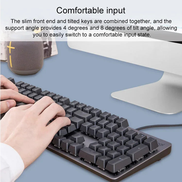 Clavier filaire mécanique rétroéclairé Logitech K845 CHERRY Blue Axis, longueur du câble : 1,8 m, CHERRY Blue Axis