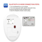 HXSJ T36 Souris Bluetooth sans fil 2.4G Bluetooth 5.0+3.0 trois modes, conception silencieuse