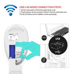 HXSJ T36 Souris Bluetooth sans fil 2.4G Bluetooth 5.0+3.0 trois modes, conception silencieuse