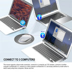 HXSJ T36 Souris Bluetooth sans fil 2.4G Bluetooth 5.0+3.0 trois modes, conception silencieuse