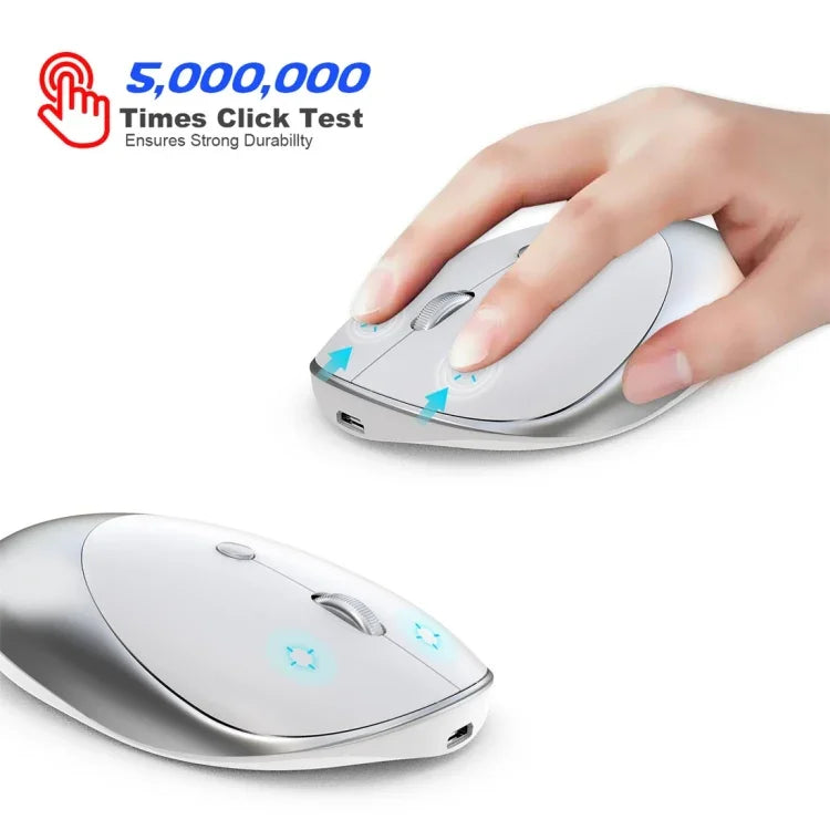 HXSJ T36 Souris Bluetooth sans fil 2.4G Bluetooth 5.0+3.0 trois modes, conception silencieuse