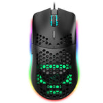 HXSJ J900 Souris gaming filaire programmable 6 boutons rétroéclairage RGB (Blanc), J900(Noir), J900(Blanc)