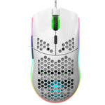 HXSJ J900 Souris gaming filaire programmable 6 boutons rétroéclairage RGB (Blanc), J900(Noir), J900(Blanc)