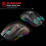 HXSJ J900 Souris gaming filaire programmable 6 boutons rétroéclairage RGB (Blanc), J900(Noir), J900(Blanc)