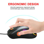 HXSJ J900 Souris gaming filaire programmable 6 boutons rétroéclairage RGB (Blanc), J900(Noir), J900(Blanc)