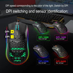 HXSJ J900 Souris gaming filaire programmable 6 boutons rétroéclairage RGB (Blanc), J900(Noir), J900(Blanc)