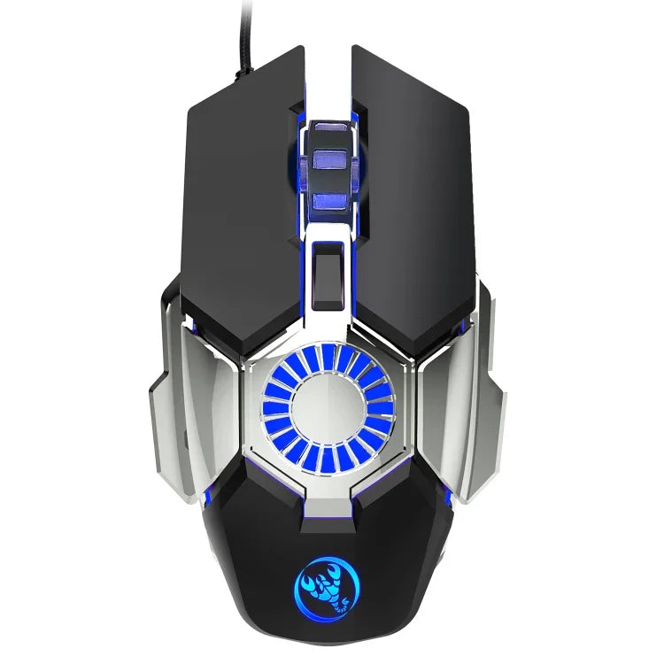 Souris filaire de jeu E-sports programmable HXSJ J700 à éclairage coloré, J700