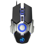 Souris filaire de jeu E-sports programmable HXSJ J700 à éclairage coloré, J700