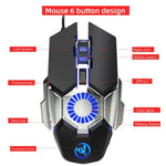 Souris filaire de jeu E-sports programmable HXSJ J700 à éclairage coloré, J700