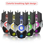 Souris filaire de jeu E-sports programmable HXSJ J700 à éclairage coloré, J700