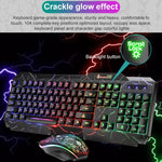 SHIPADOO D620 Kit clavier souris gaming filaire 104 touches RGB couleur rétroéclairage craquelé pour ordinateur portable, PC