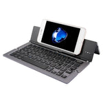Clavier sans fil Bluetooth pliable ultra-mince F18 avec support et 58 touches