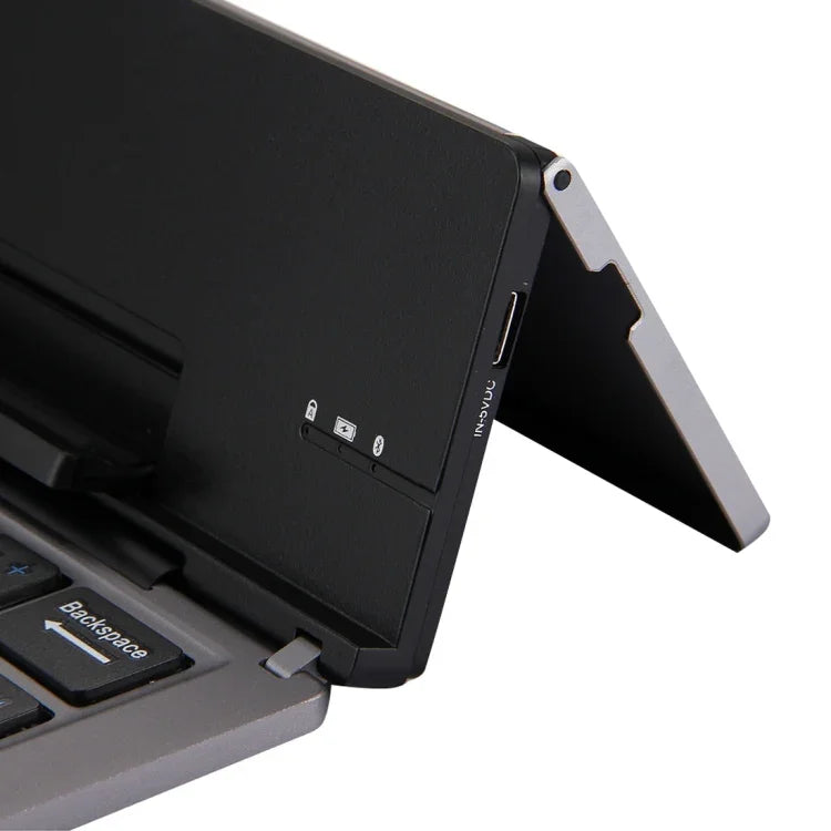 Clavier sans fil Bluetooth pliable ultra-mince F18 avec support et 58 touches