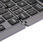 Clavier sans fil Bluetooth pliable ultra-mince F18 avec support et 58 touches