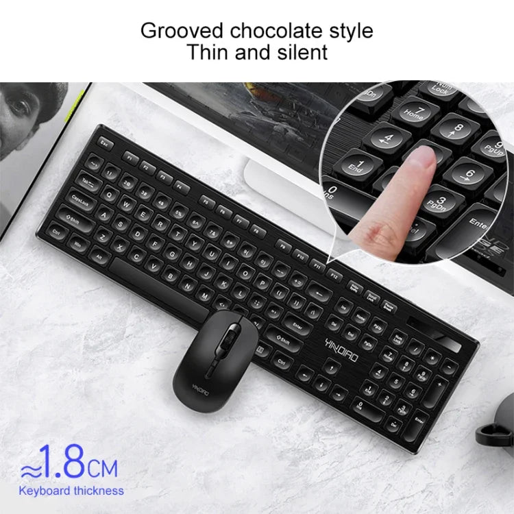 Ensemble Clavier Souris Sans Fil Silencieux YINDIAO V3 Max Business Bureau