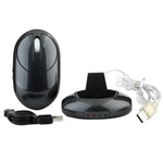 MZ-012 Souris Optique Sans Fil Rechargeable 2.4G 1200 DPI avec Hub USB 3 Ports / Station de Recharge