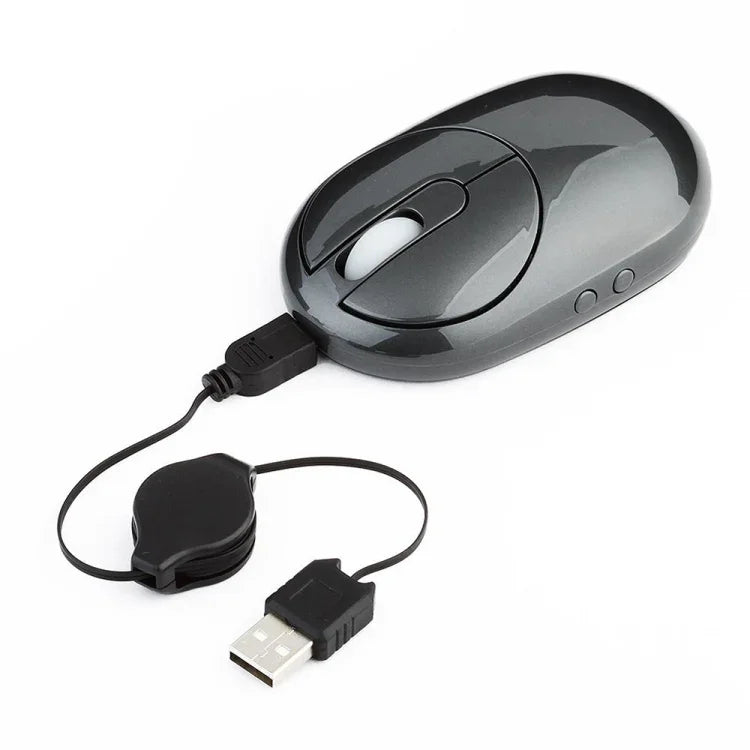 MZ-012 Souris Optique Sans Fil Rechargeable 2.4G 1200 DPI avec Hub USB 3 Ports / Station de Recharge