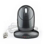 MZ-012 Souris Optique Sans Fil Rechargeable 2.4G 1200 DPI avec Hub USB 3 Ports / Station de Recharge