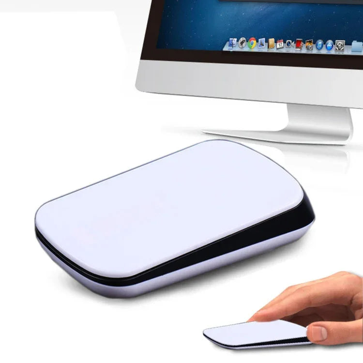 Souris optique sans fil TM-825 2,4 GHz 1200 DPI à défilement tactile pour ordinateur de bureau ou portable Mac (blanc)